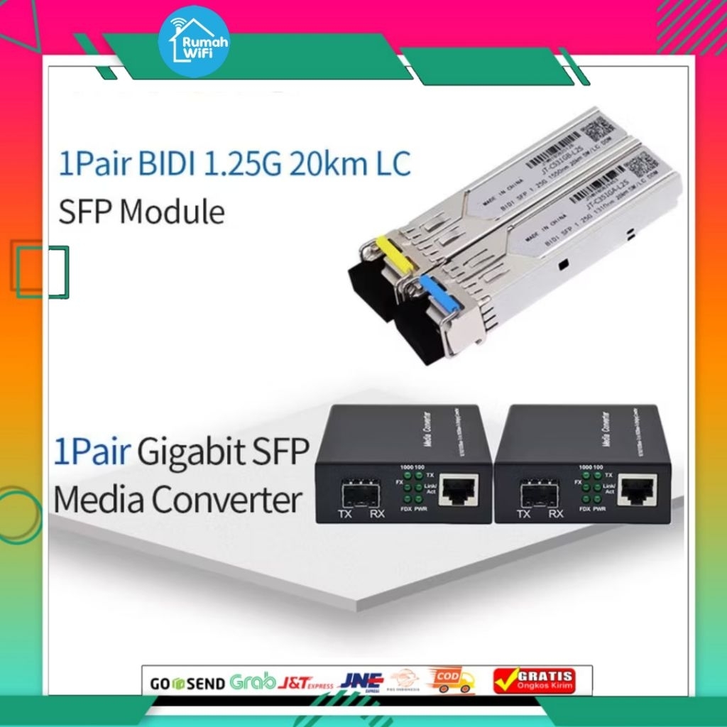 SFP bidi 1.25g | sepasang | SFP bidi jarak 10 km | SFP epon gepon | single mode