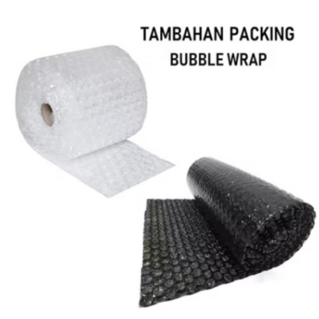 

Tambahan bubble wrap untuk keamanan packing melindungi paket