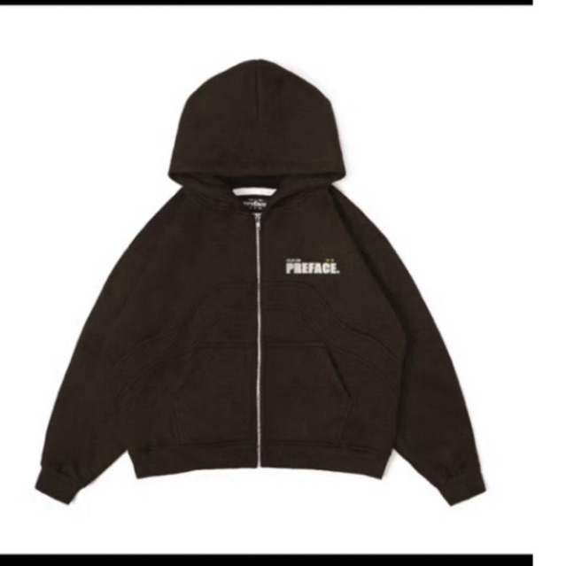 zip hodie Club de PREFACE Zip Hoodie Brown