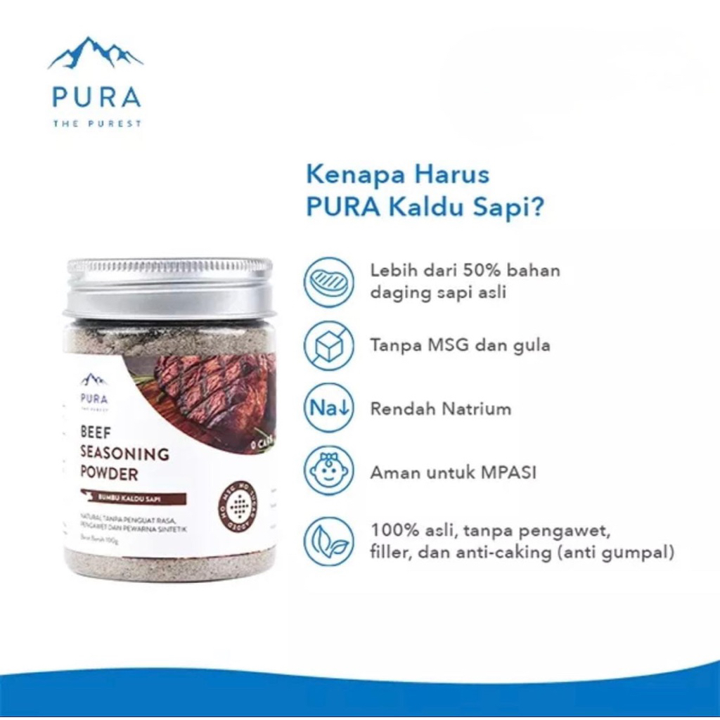 

Pura Kaldu Asli Sapi (100gr) | Beef Seasoning Powder | Kaldu Mpasi | No Msg | No Gula | Kaldu Serbaguna | Kaldu Bayi | Kaldu Sapi Pura