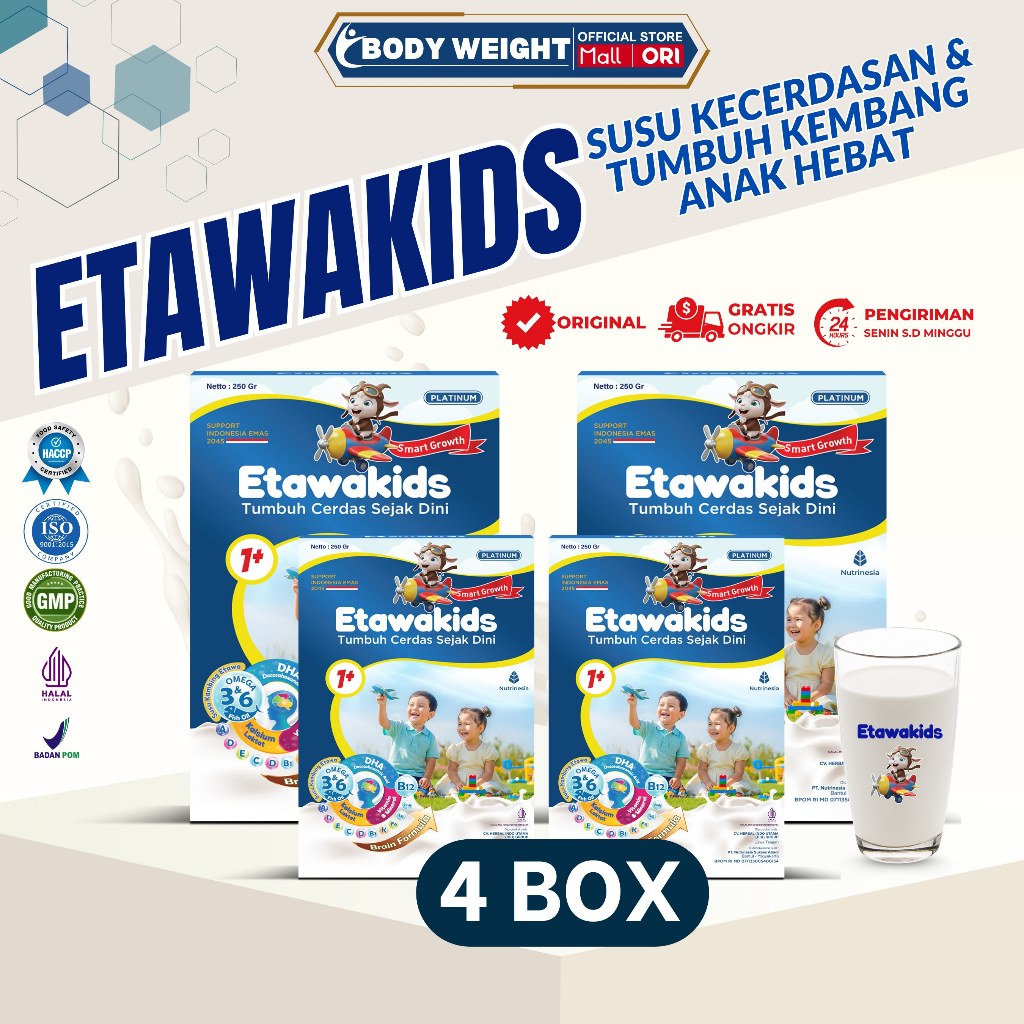 

Etawakids Platinum Susu Etawa Anak Kaya Nutrisi Lengkap dan Seimbang 4Box