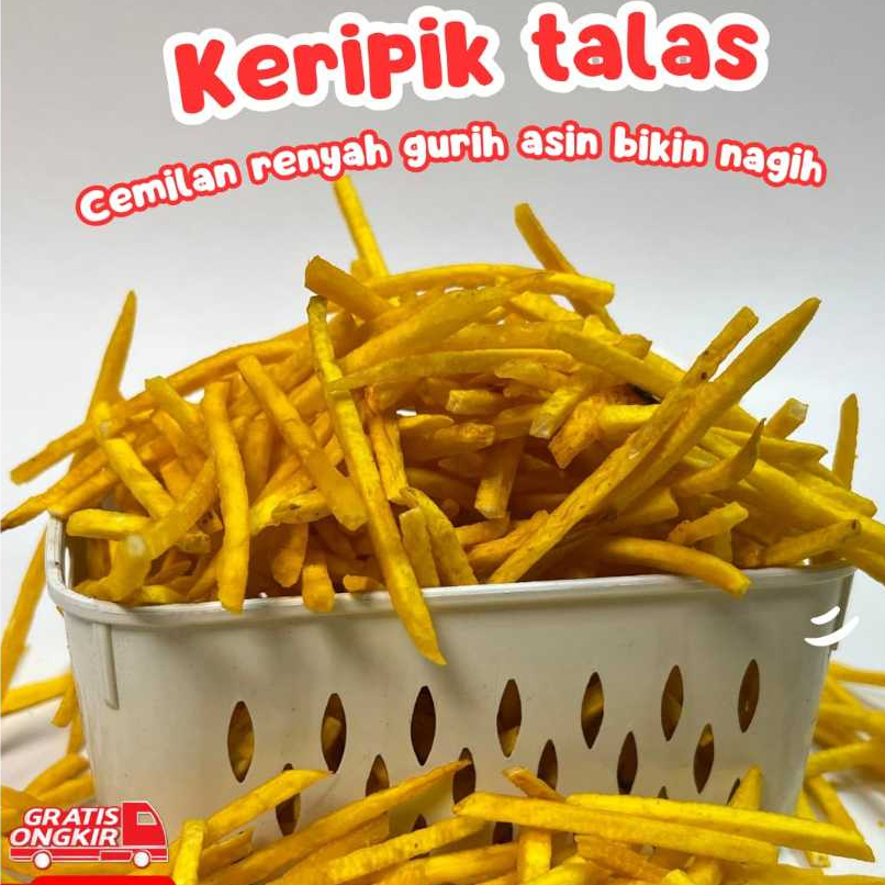 

Stik Talas Renyah Gurih Snack Cemilan Viral Kekinian Enak Oleh Oleh 250gr 500gr