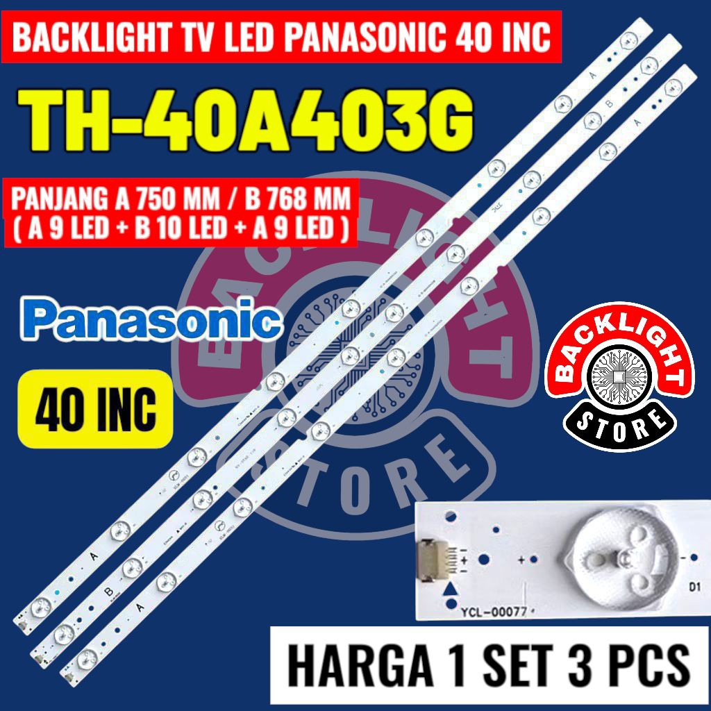 Backlight Tv Led PANASONIC 40 inc TH-40A403G TH 40A403G