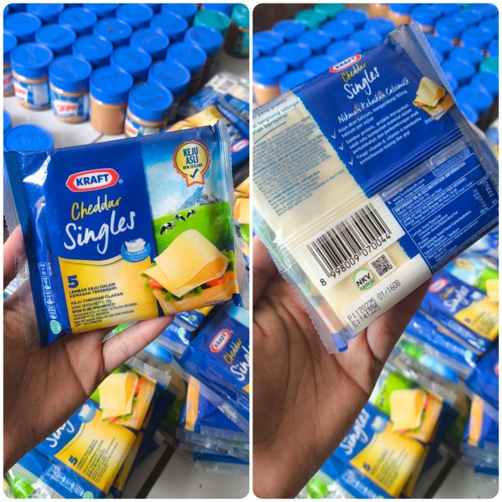 

Kraft Cheddar Singles 75gr isi 5 lembar