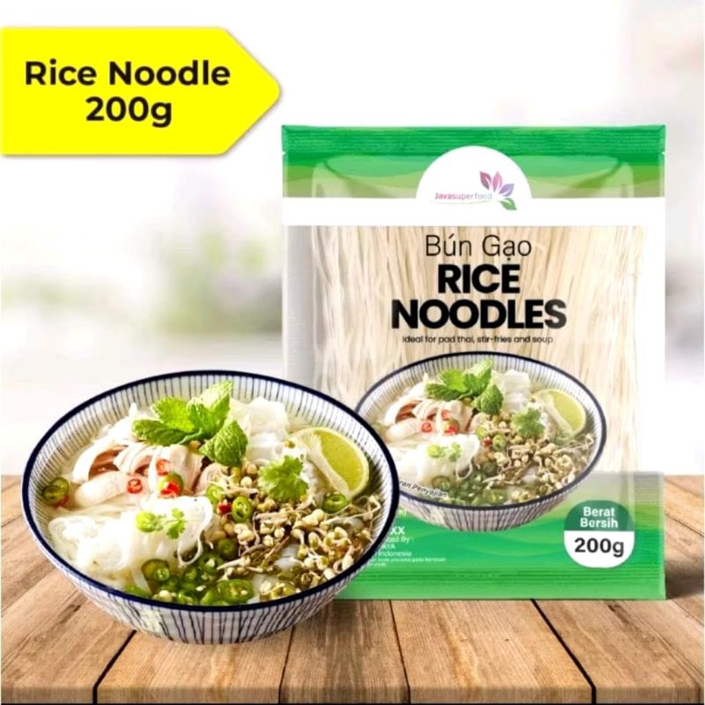 

Mie Rice Noodle / Kwetiaw Mie Beras Vietnam /Sup Pho BUN GAO [HALAL] - 200 Gram