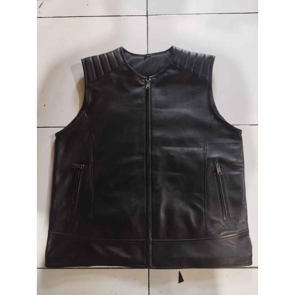 rompi kulit ,rompi pria ,vest biker