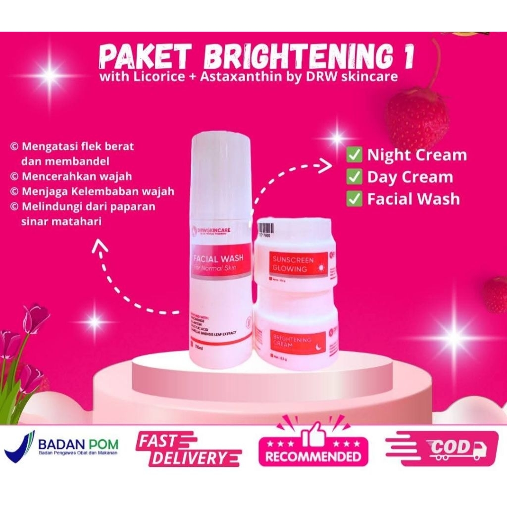 Drw Skincare Brightening series 3in1 (Flek Hitam Tebal / Flek Ringan / Flek bintik hitam)