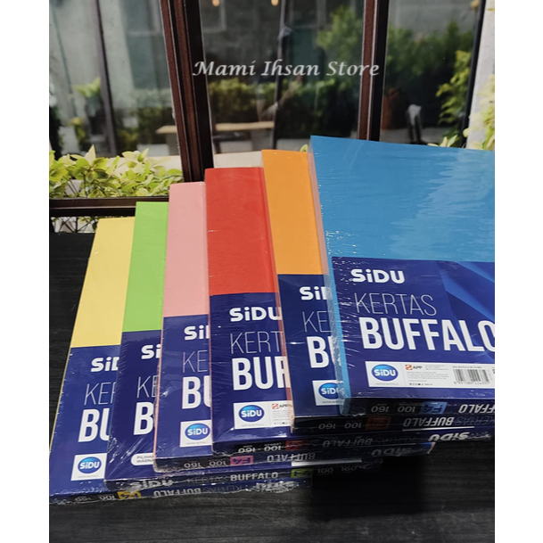 

Kertas Buffalo merk Sidu F4 160 GSM - (1 pak = 100 lbr)