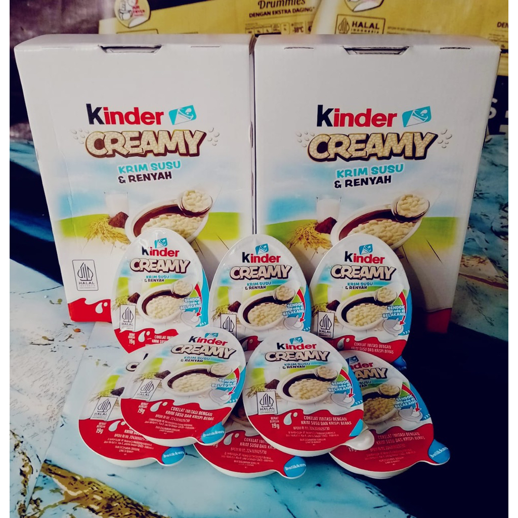 

PROMO KINDER CREAMY 19 GRAM ( DAPAT 5 PCS )