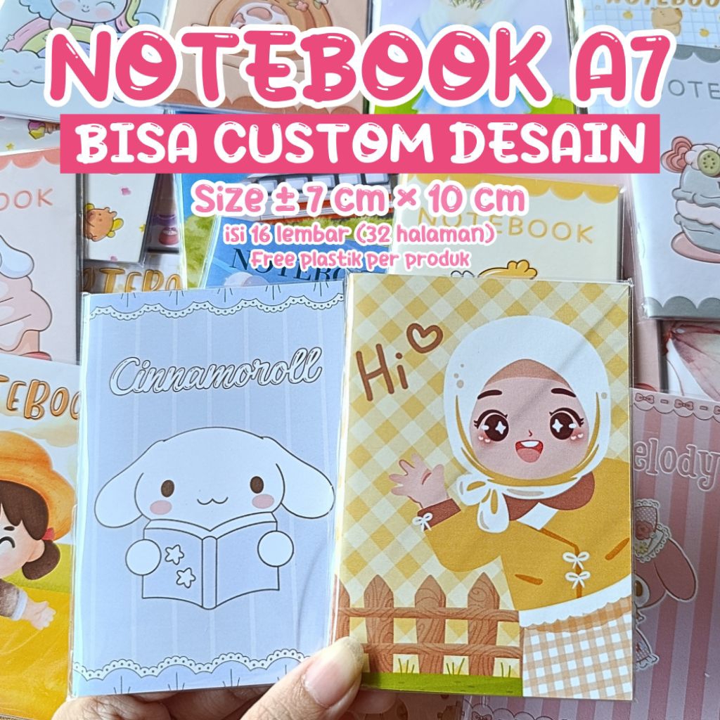 

NOTEBOOK MINI A7 | BUKU TULIS CATATAN SAKU NOTES ANAK KECIL LUCU MOTIF ALAT SEKOLAH MURAH KADO HADIAH FREEBIES CUSTOM