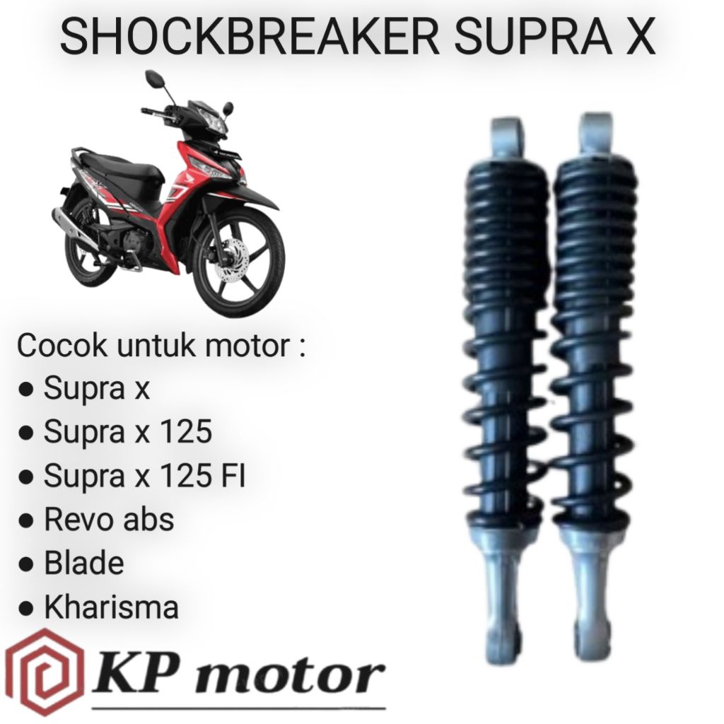 shockbreaker belakang supra x 125 sepasang - shock motor supra x - sok motor supra - sokbleker motor
