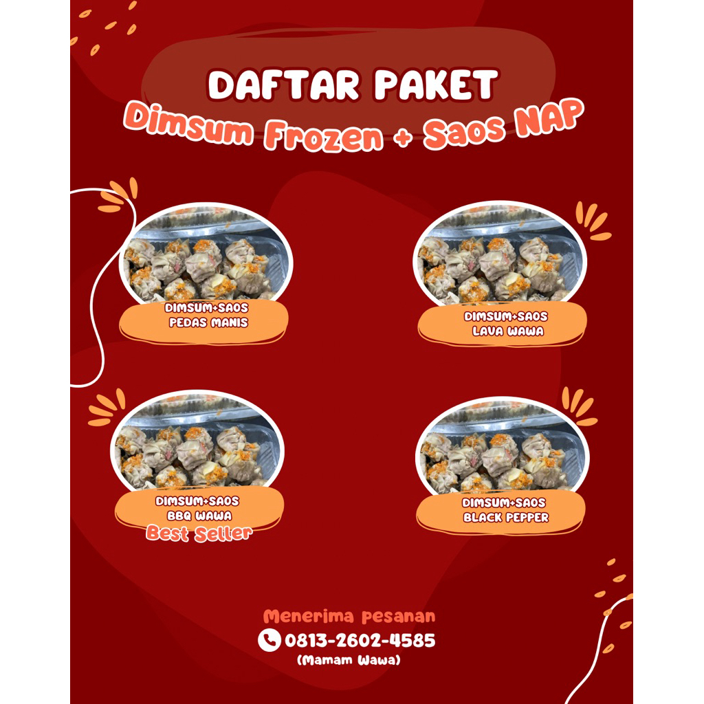 

Paket Dimsum & Saos racikan NAP | Dimsum Bakar Frozen | Frozen food