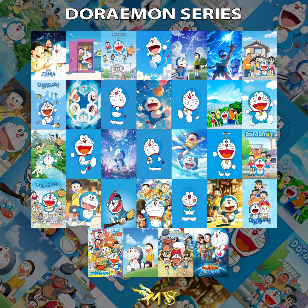 POSTER DINDING AESTHETIC / POSTER DORAEMON / ANIME / KARTUN / POSTER MURAH ISI 32 LEMBAR