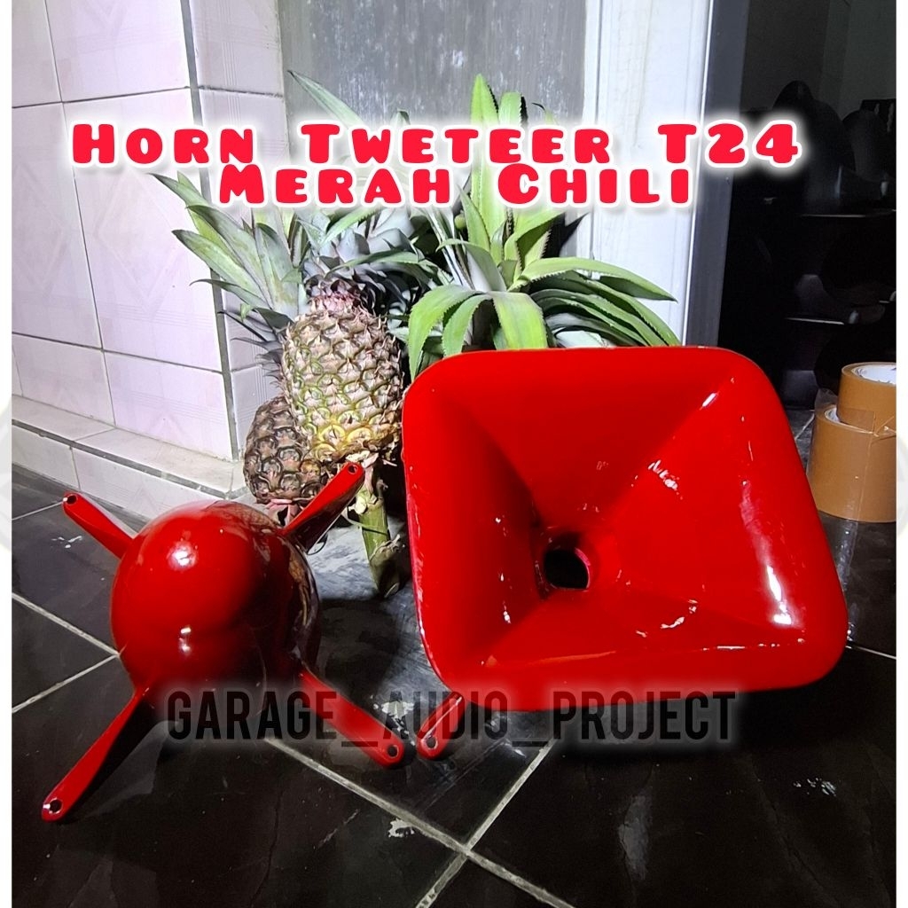 1 SET HORN TWETEER T24 + RUDAL "10/12Inch" (MERAH CHILI) #CORONGSOUND #HOREG