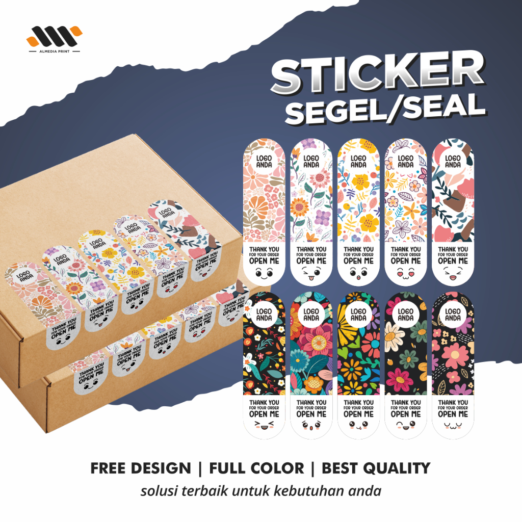 

(MINIMAL 100 PCS) STICKER SEGEL MINUMAN MAKANAN CUSTOM