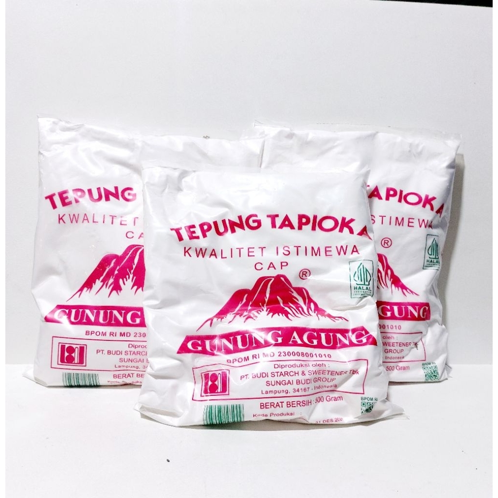 

TEPUNG TAPIOKA/SAGU CAP GUNUNG AGUNG 500 GRAM