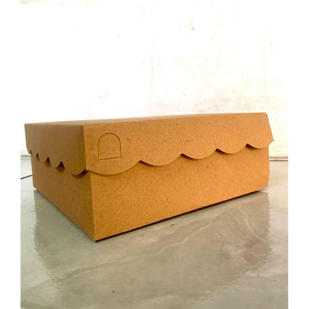 

50/100 Pcs Dus Nasi/Dus Kue Coklat Polos | Kardus Nasi Polos Uk 18x18x7 |