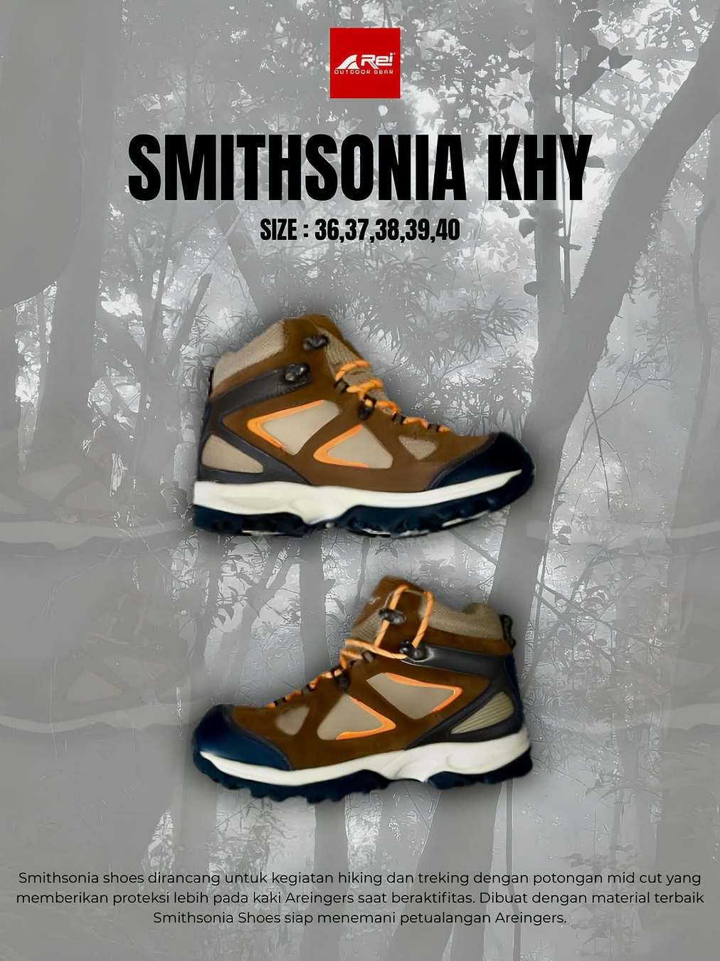 Sepatu Gunung Arei Smithsonia Women Series Arei Outdoorgear