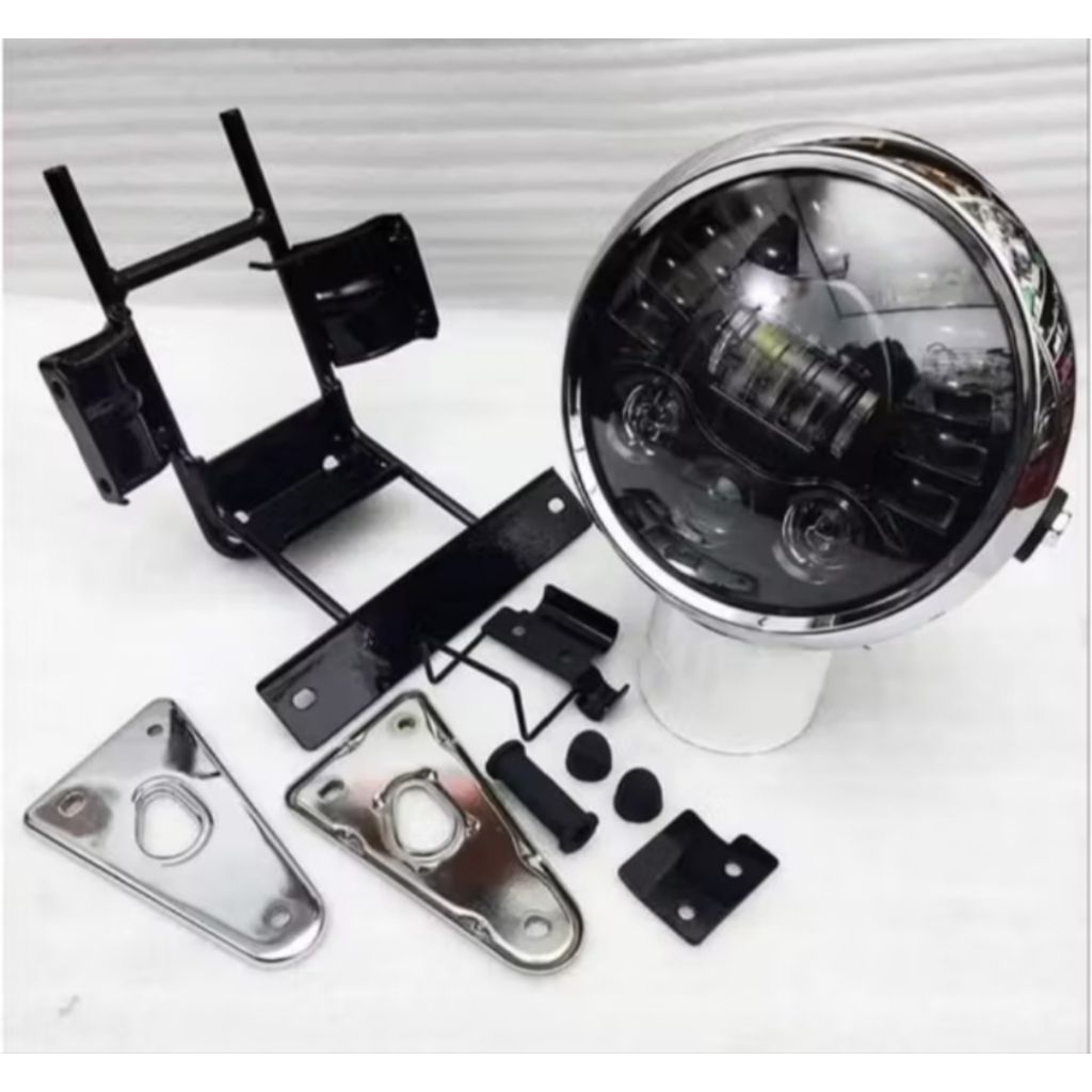 HEADLAMP REFLEKTOR LAMPU DEPAN LED 7INCH RX KING NINJA TIGER SCORPIO W175 CB400_DAYMAKER 7INCH SET R