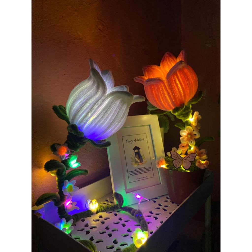 Lampu tidur kawat bulu