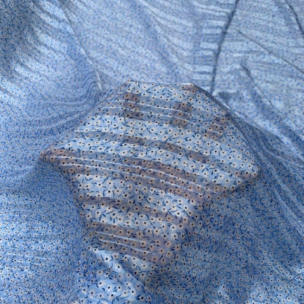 KAIN SATIN SILK DOBY SALUR MOTIF BUNGA KECIL - KAIN SATEN DOBY SALUR MOTIF BUNGA KECIL - KAIN MOTIF 