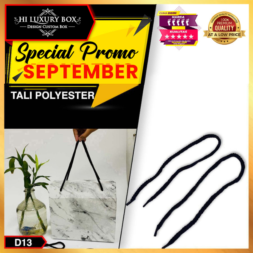 

Tali Kepang | Tali Sumbu | Tali Polyester | Hitam | Murah 5 mm