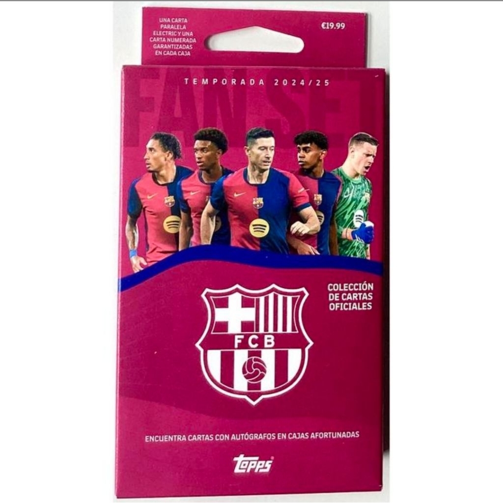2024/2025 Topps Fan Set FC Barcelona (24/25) Official Trading Cards - Hanger Box (28 Cards)