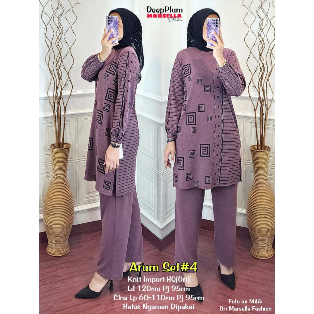 zeta set ori marsella / setelan kaos wanita / set remaja wanita / set long tunik wanita