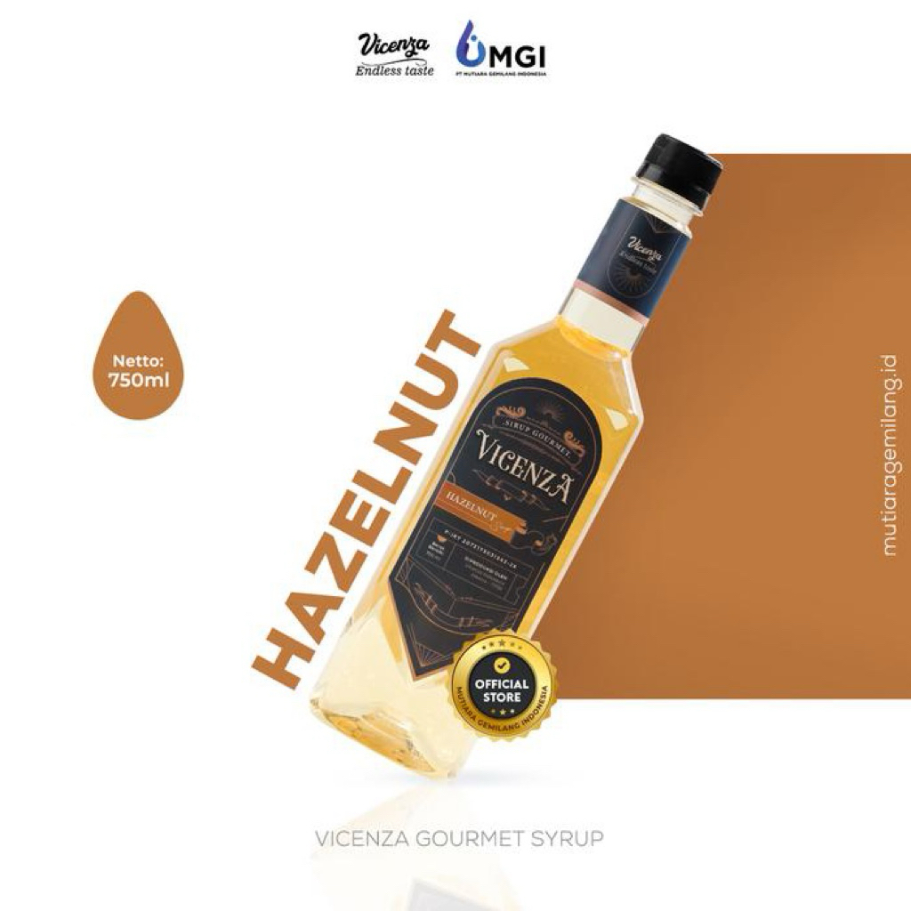 

Vicenza Sirup Hazelnut 750ml / Syrup Coffee