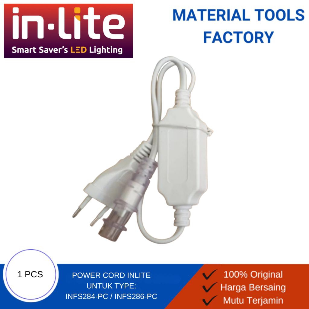 Power Cord - Adaptor Lampu LED Strip - Power Cord Flexible Strip Inlite INFS286 INFS284