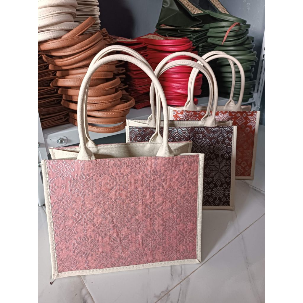 Tas Wanita Full Kain songket / hampers Natal Imlek Aidilfitri Lebaran