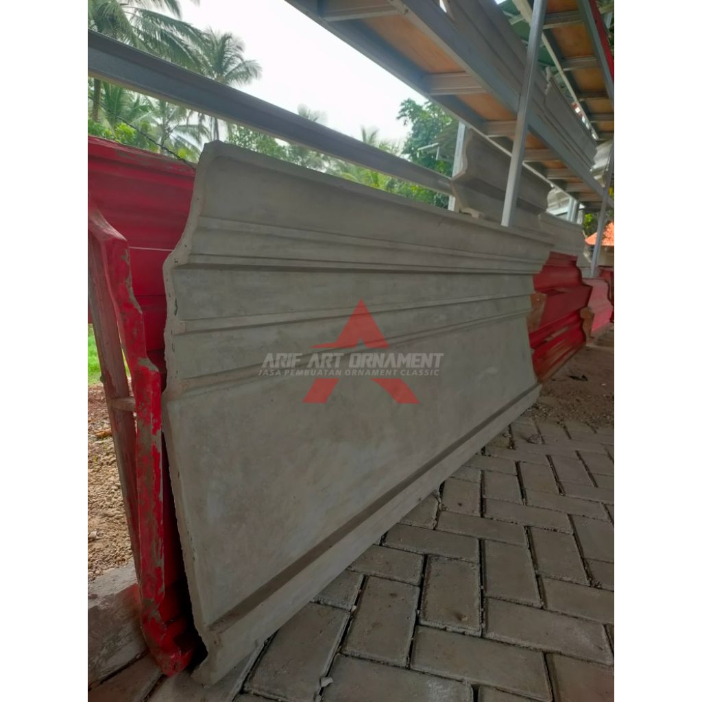 Lisplang grc cetak full beton L15cm - L60cm