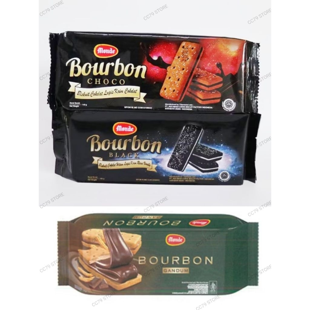 

Biskuit Monde Bourbon Gandum Choco / Black 140gr