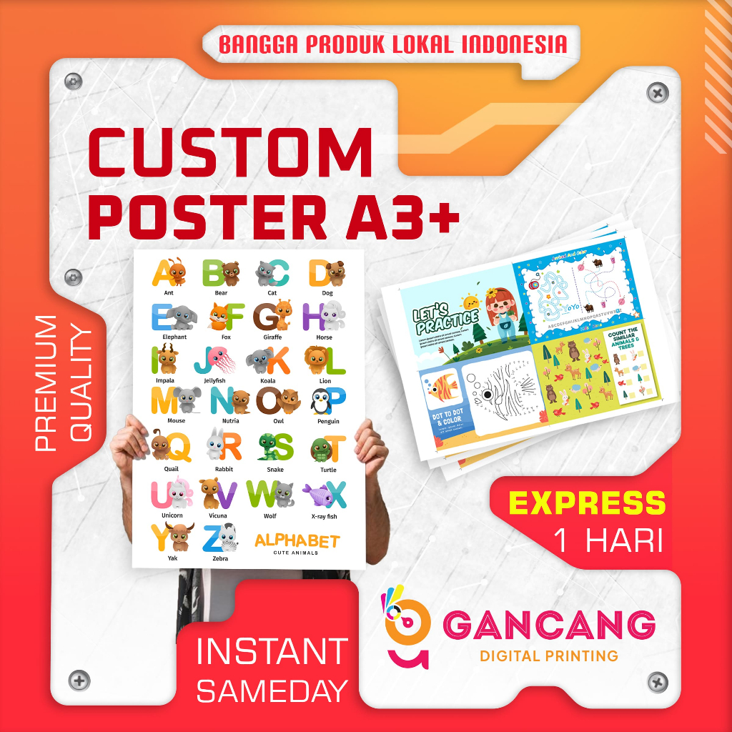 

CETAK POSTER A3+ - BAHAN ART PAPER, ART CARTON, MATTE PAPER - EXPRESS & MURAH 1 HARI SIAP