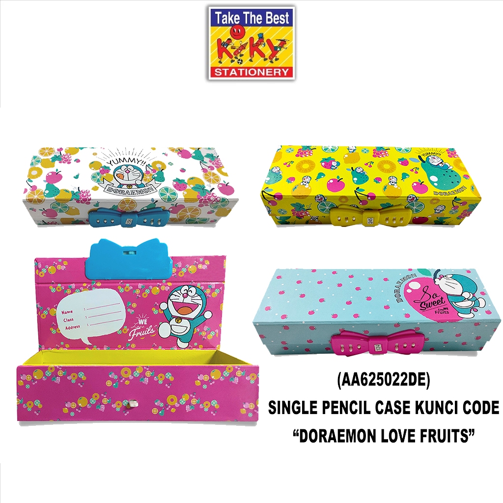 

KIKY Tempat Pensil dengan Kunci Kode / Single Pencil Case Kunci Kode - Motif Random