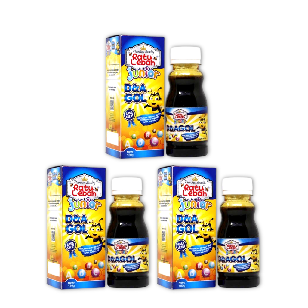 

3 PCS Ratu Lebah Junior D&A Gol 150 g – Madu Anak DHA & Omega-3