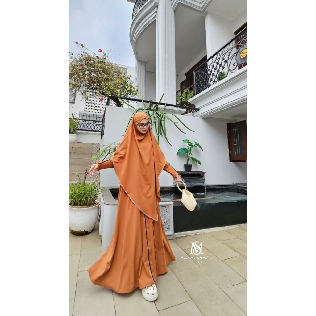 Gamis Syari Diora French Khimar By Mona Syari/Gamis Cakep Bangat