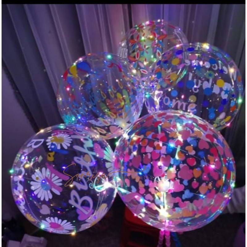 SONRISA - BALON PVC BOBO 18 INCH TRANSPARAN MOTIF / BALON BOBO 18 INCH MOTIF / BALON PVC MOTIF 18 IN