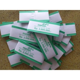 

COD || SABUK UANG / BAN UANG 20 RIBU BRI, BCA, MANDIRI, BNI, BSI (ISI 300 PCS)