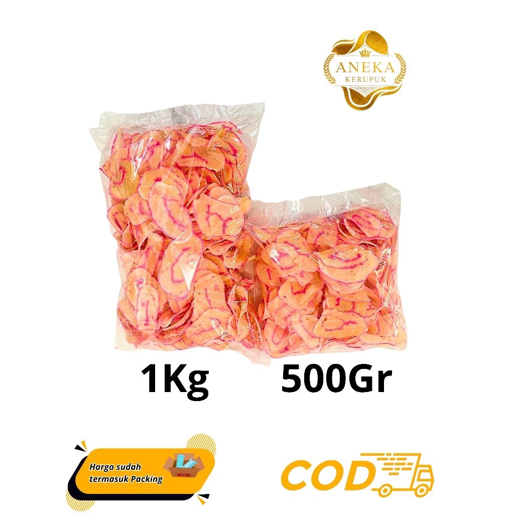 

KERUPUK KASPE/KERUPUK SINGKONG/KERUPUK SADARIYAH WARNA PINK