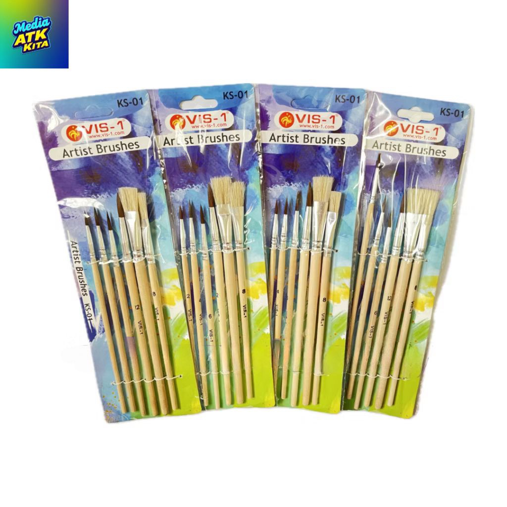 

Kuas Artist Brushes KS-01 1 Set (6 Pcs Kuas)