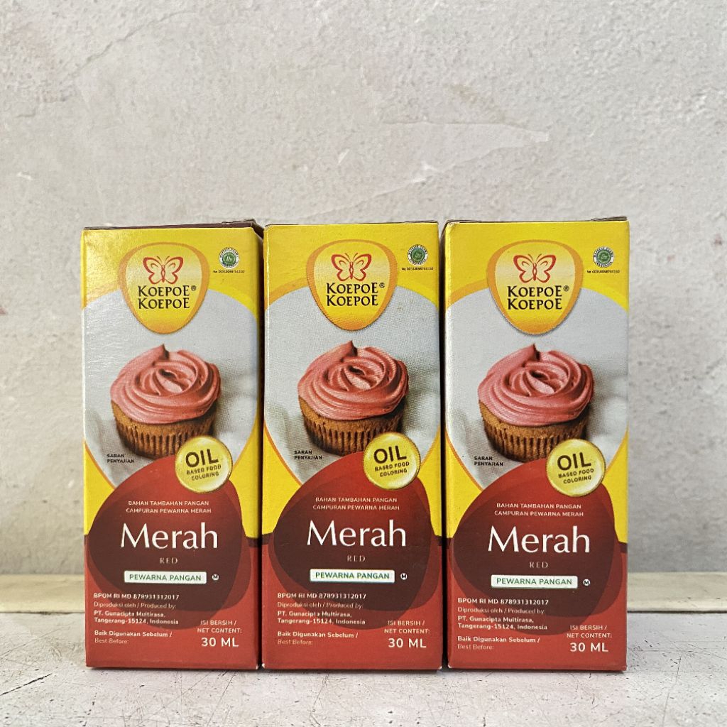 

Pewarna oil base MERAH koepoe koepoe 30 ml | pewarna makanan | pewarna oil base | pewarna kupu kupu