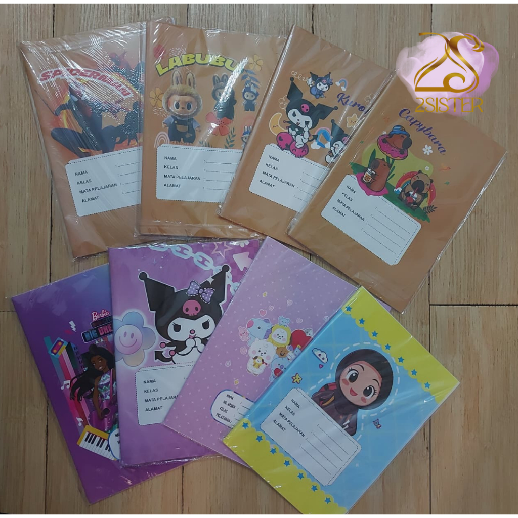

2 Sister | Sampul buku anak isi 20 karakter kuromi sanrio spideman / sampul anak lucu