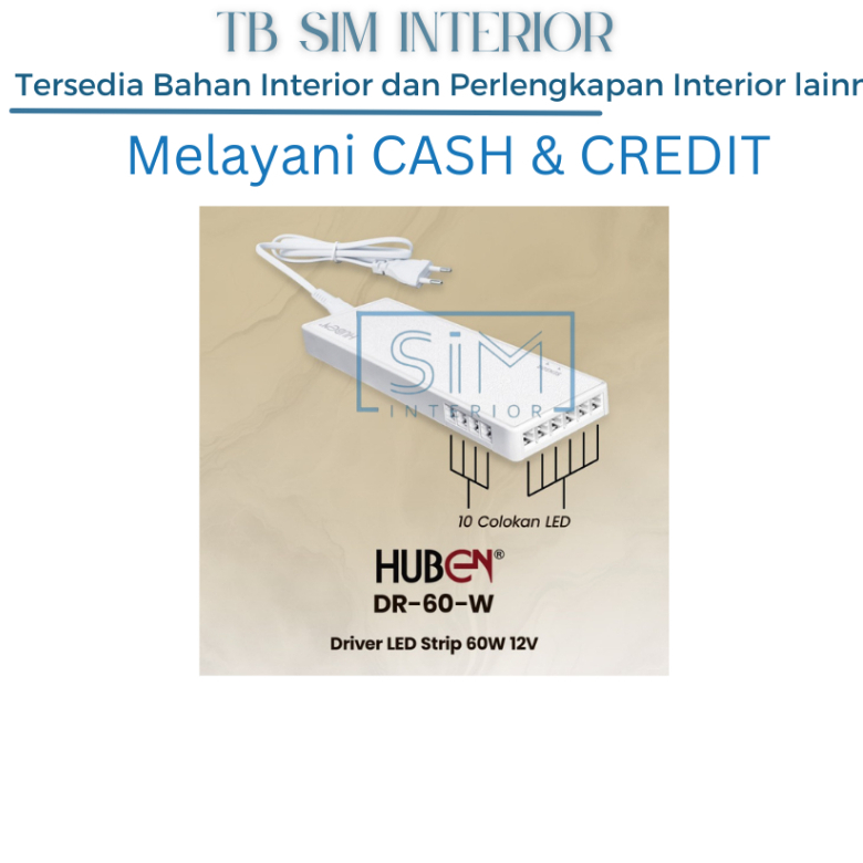 HUBEN DRIVER LED STRIP 60 WATT 12V