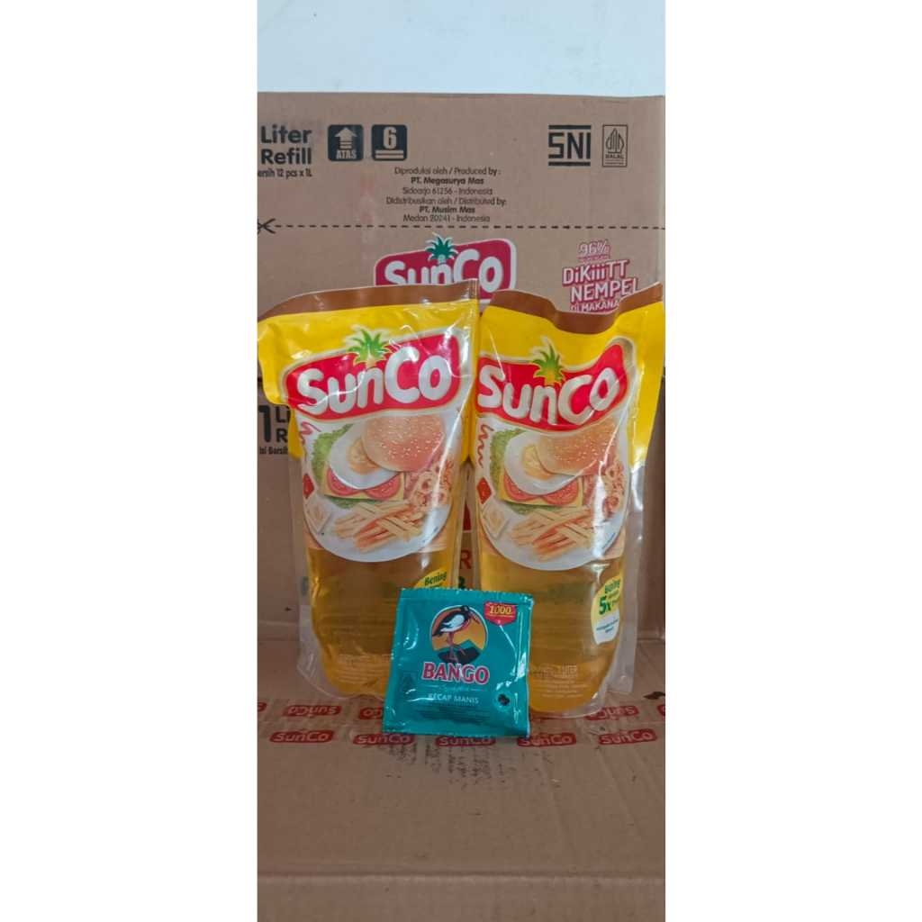 

MINYAK GORENG SUNCO 1L BONUS KECAP BANGO 77GR