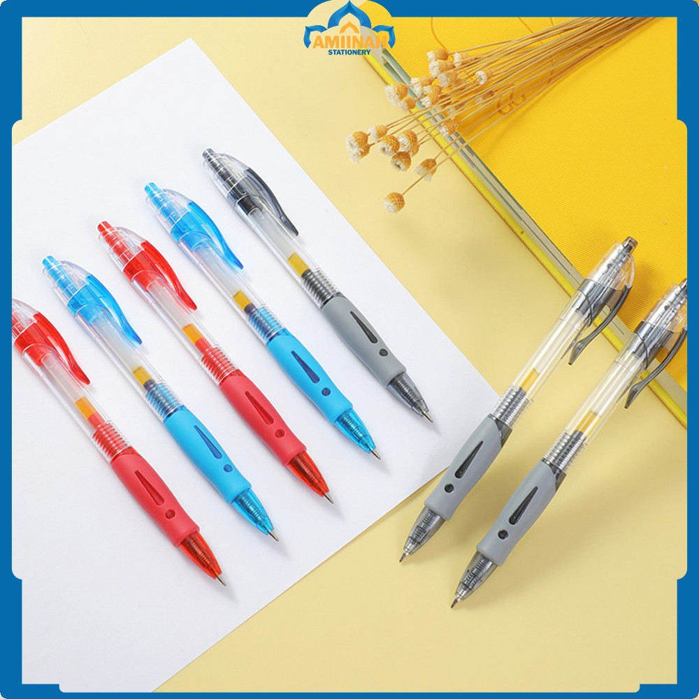 

Pulpen Cetekan Standar Ink 0.5mm / Pena Mekanik Polos Tinta Cair Alat Tulis Kantor Sekolah Amiinah Stationery A105