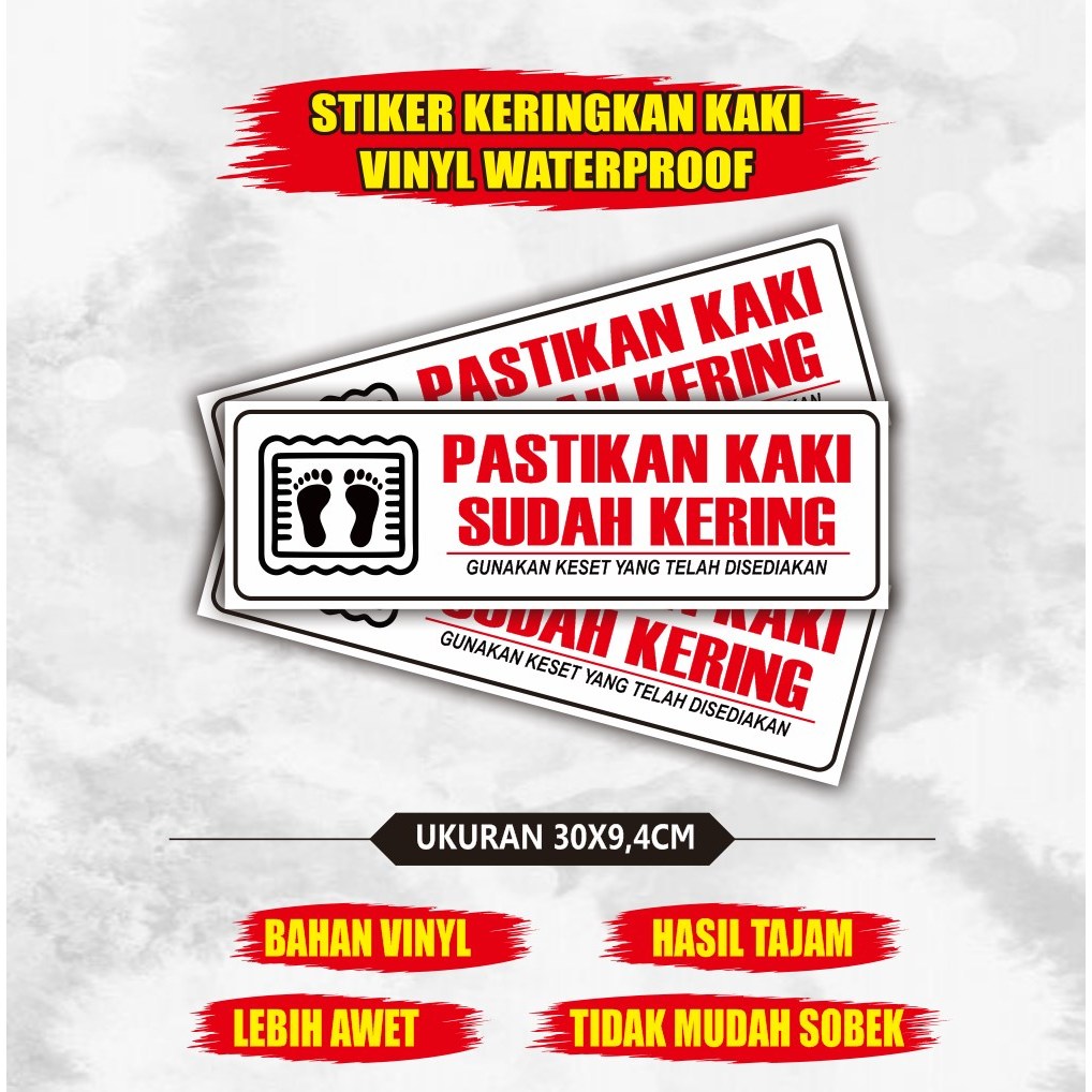 

Stiker keringkan kaki - stiker himbauan masjid