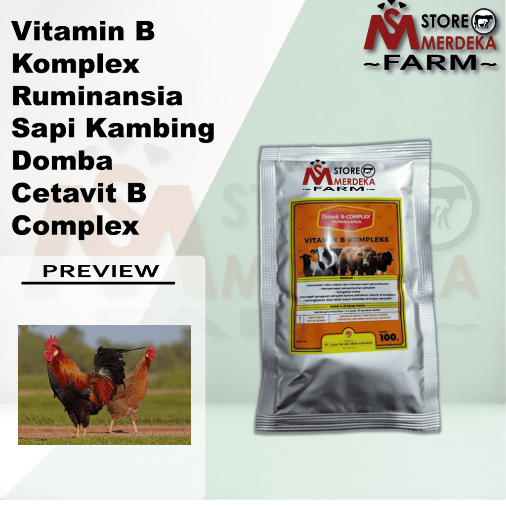 Vitamin B Komplex Ruminansia Sapi Kambing Domba Cetavit B Complex