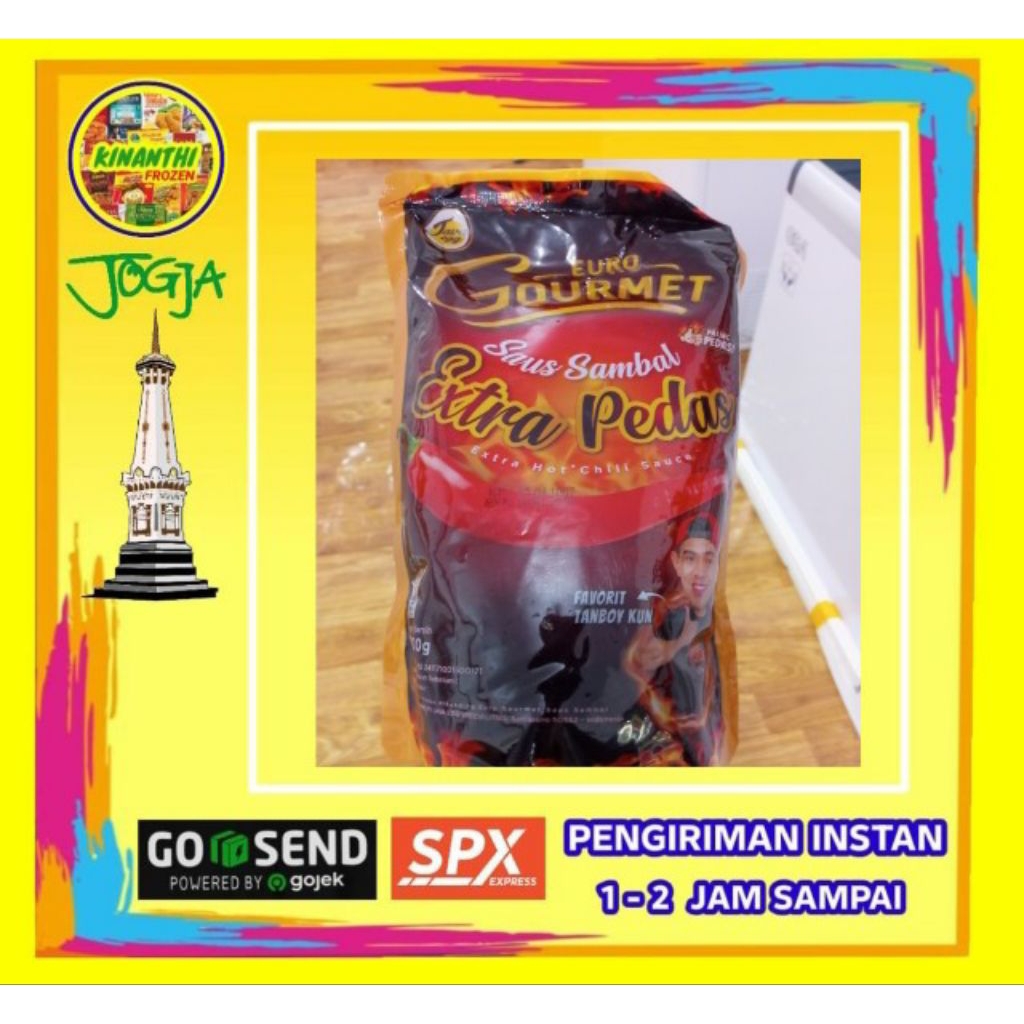

Saos Sambal ekstra pedas euro gourmet 500 gr, Jogja Frozen