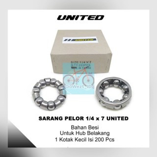Sarang Pelor Gotri Roda Hub Belakang Lahar Sepeda 1/4 x 7 United Taiwan Anak BMX Lipat Mini Fixie MT